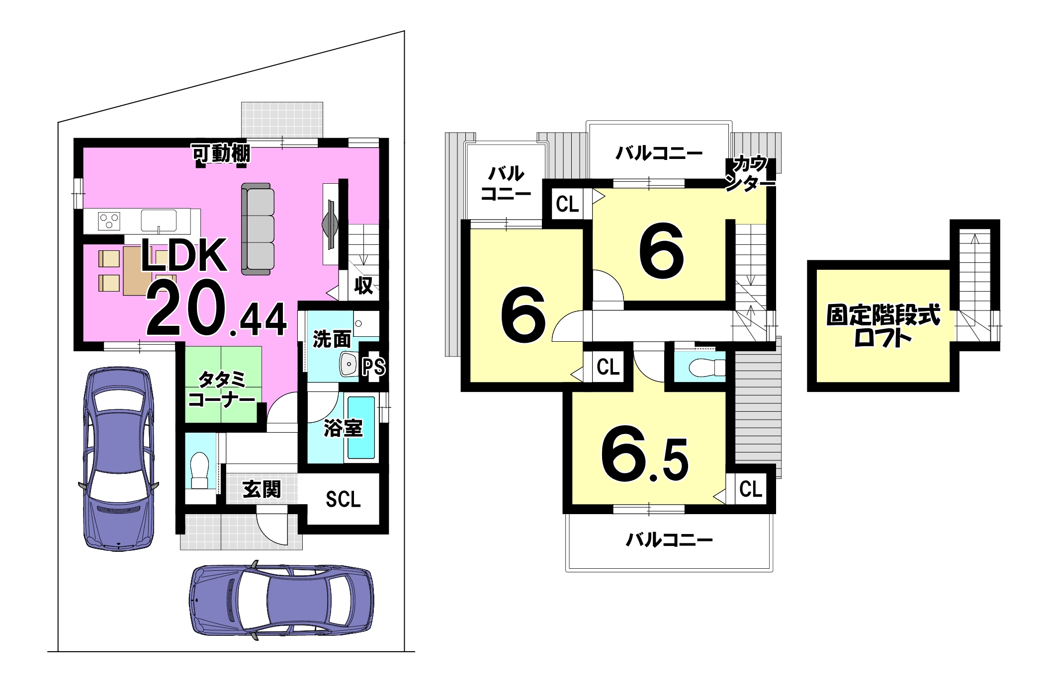 コミュニティが広がる夢のまち！駐車２台可能！全居室６帖以上＆LDK20帖以上