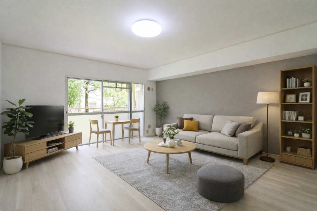 南向きの為採光が入りやすく温かいお部屋