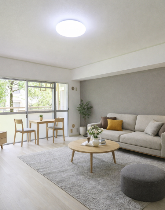 南向きの為採光が入りやすく温かいお部屋