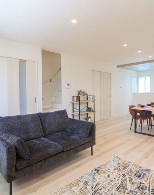 リビングに吹き抜け有・1BOX車並列２台駐車可能・LDK22帖・全居室に収納有