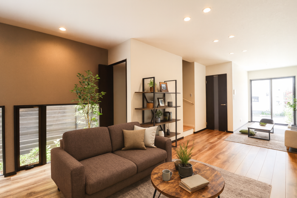 落ち着きのある空間で家族と寛げる