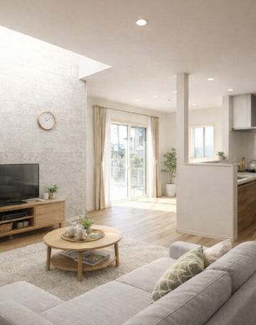 シンプルなデザインを中心としたデザインのナチュラルモダン