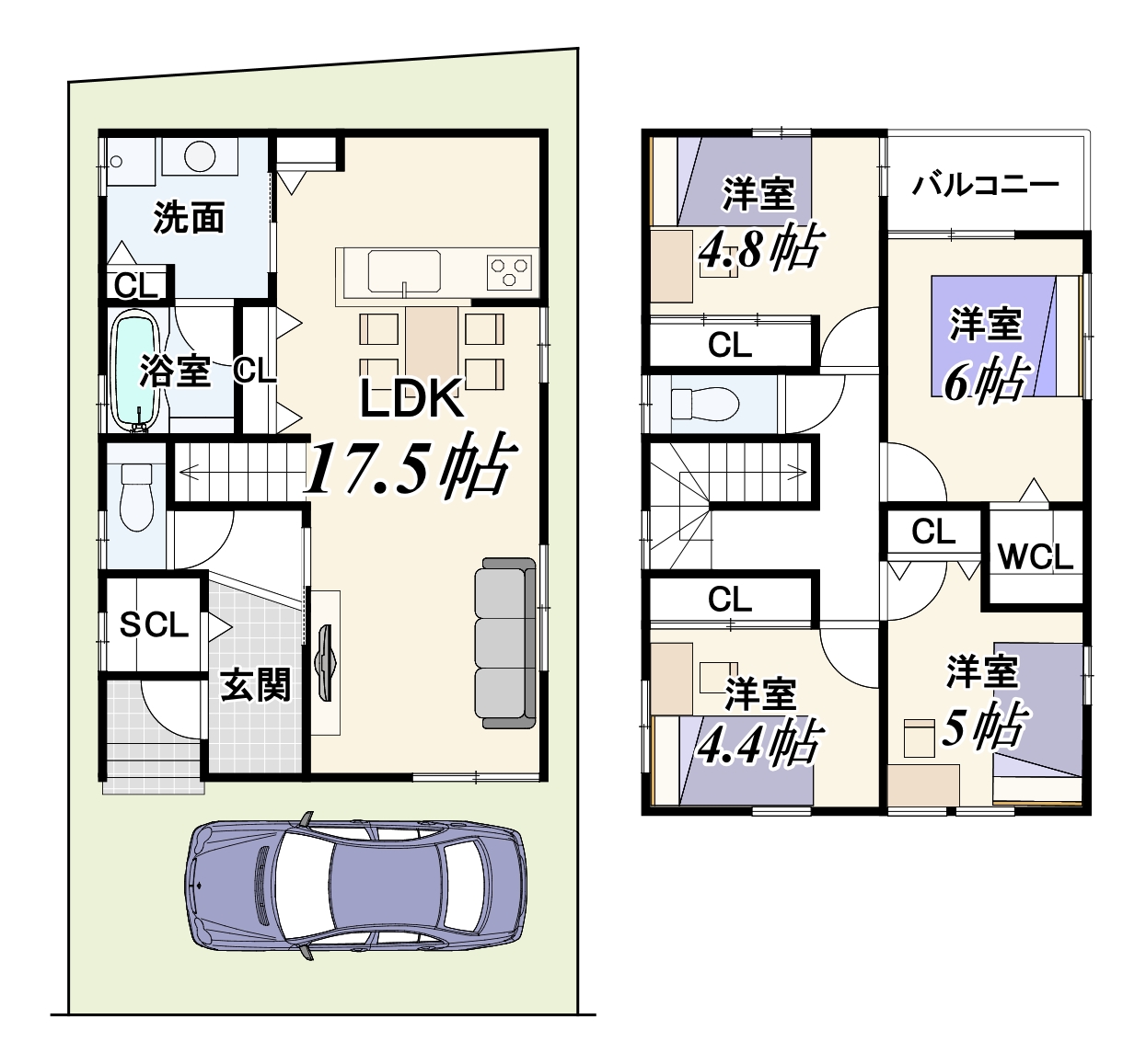 「ドリームタウン東五百住町3丁目」探していたのは、このゆとり。間口7ｍの開放感と、暮らしを整える大容量収納。