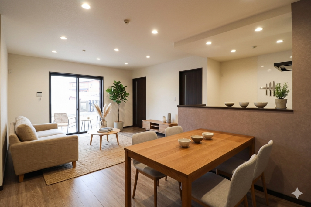 太陽の光が差し込む角地のお家