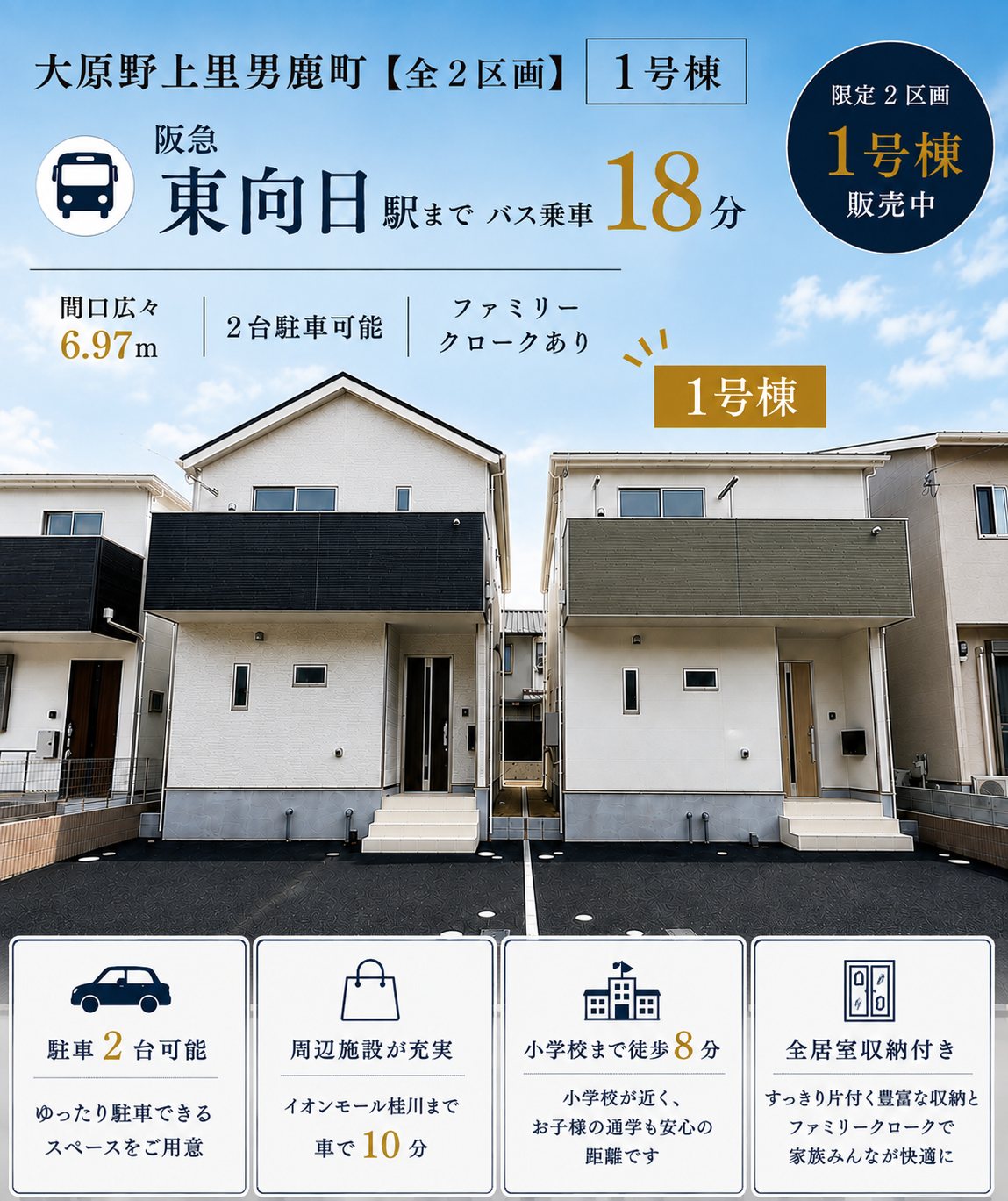 大原野上里男鹿町【全２区画】１号棟